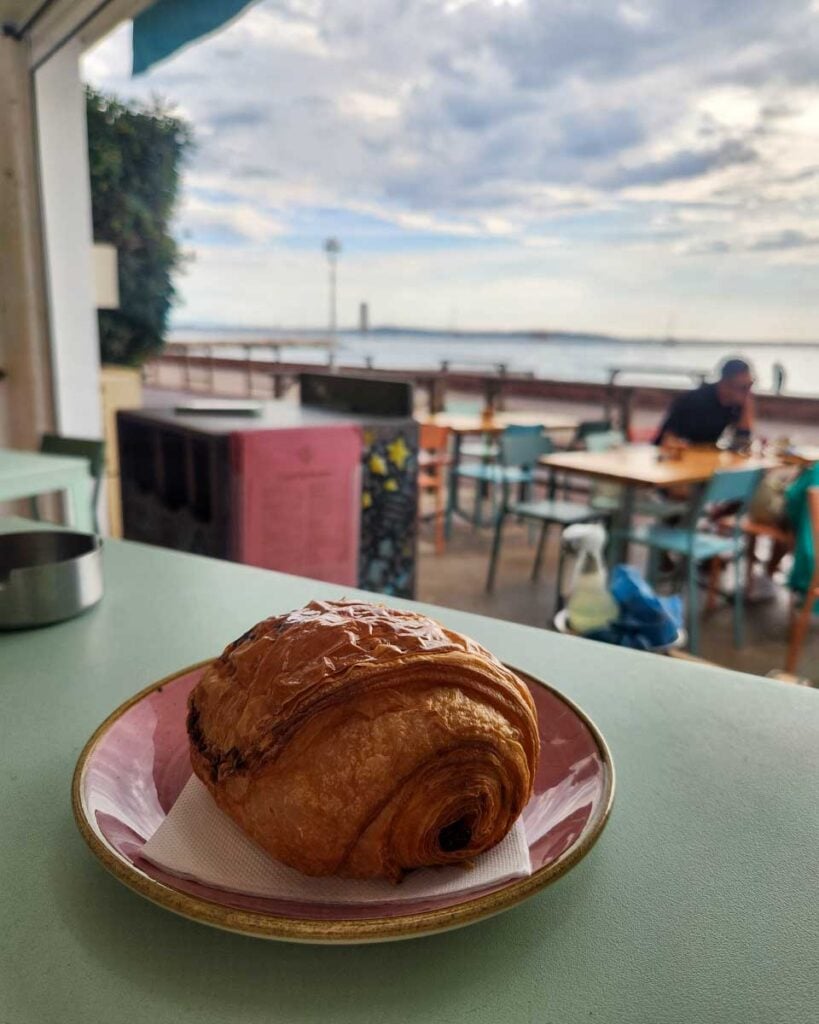 Croissant eaten in Cannes France