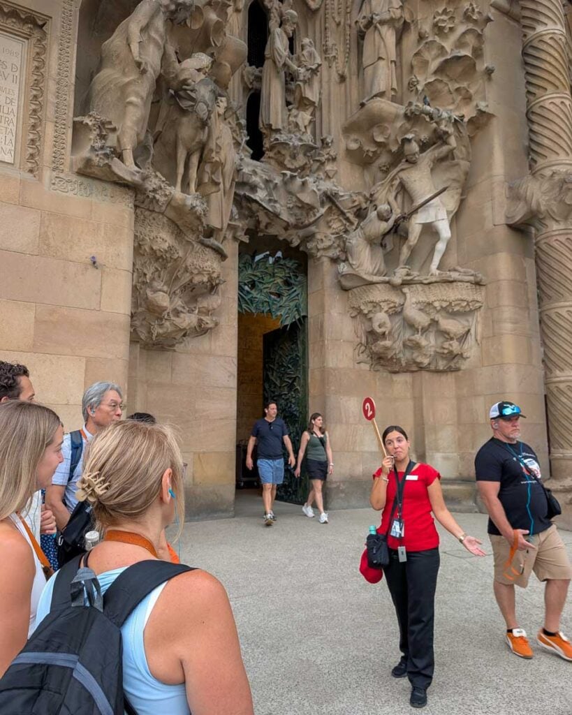 The outside of Sagrada Família in Barcelona Spain (6)