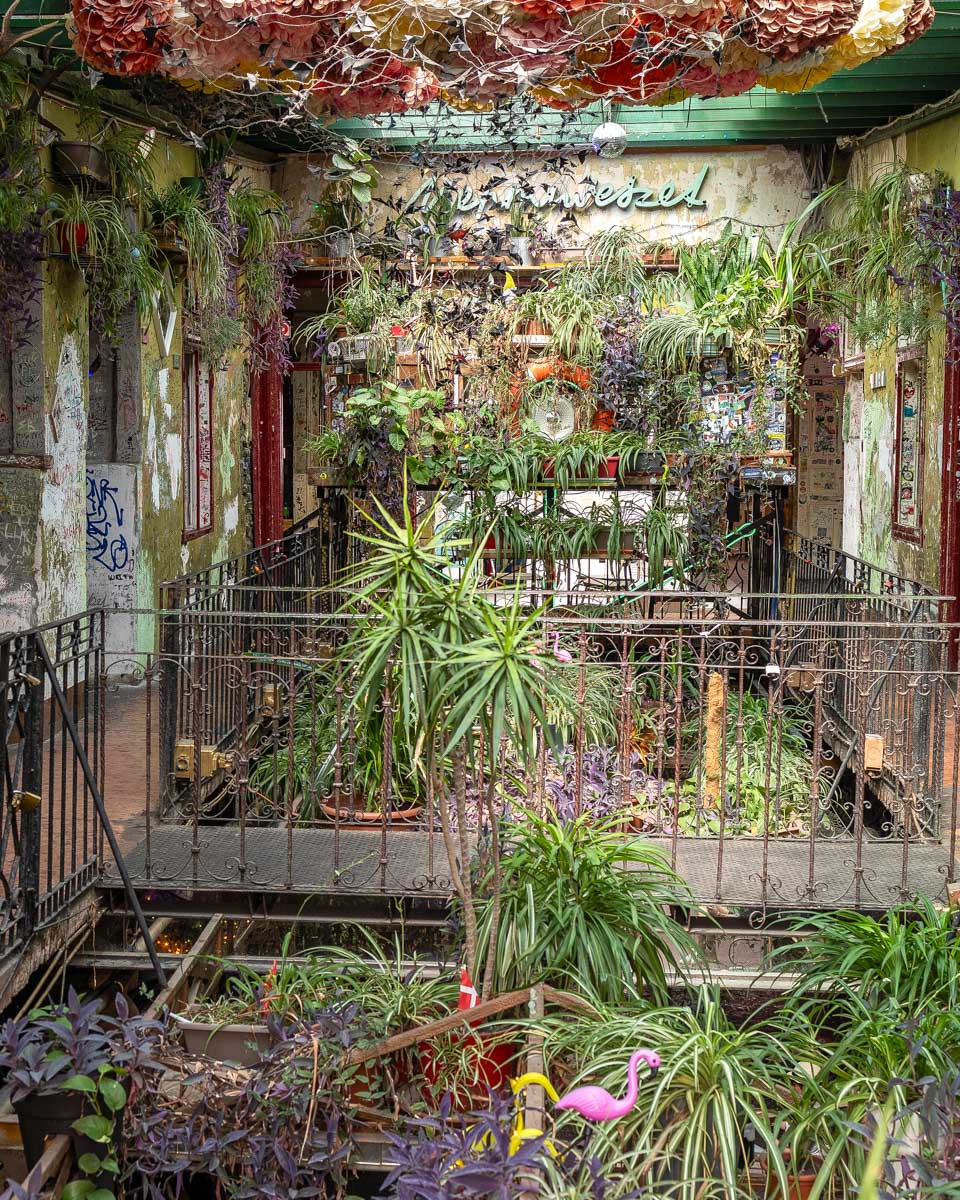 A Ruin Bar in Budapest Hungary