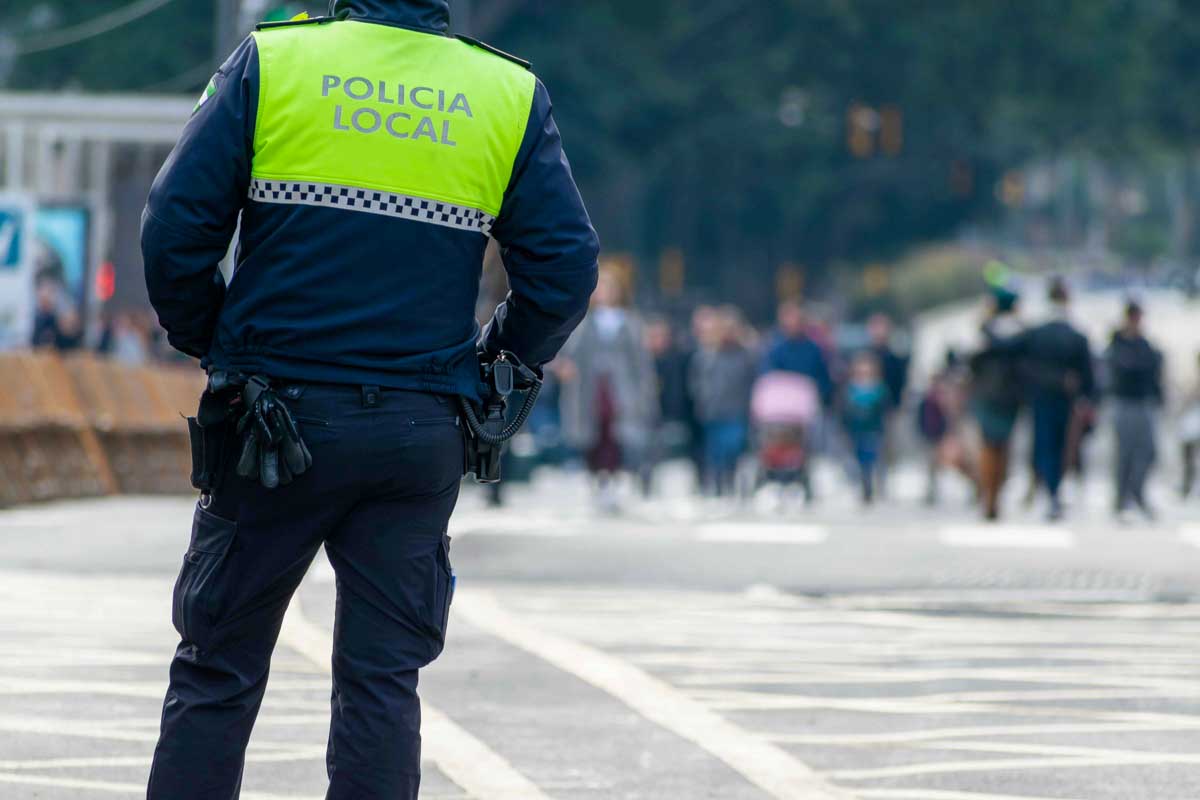 A police officer in Spain