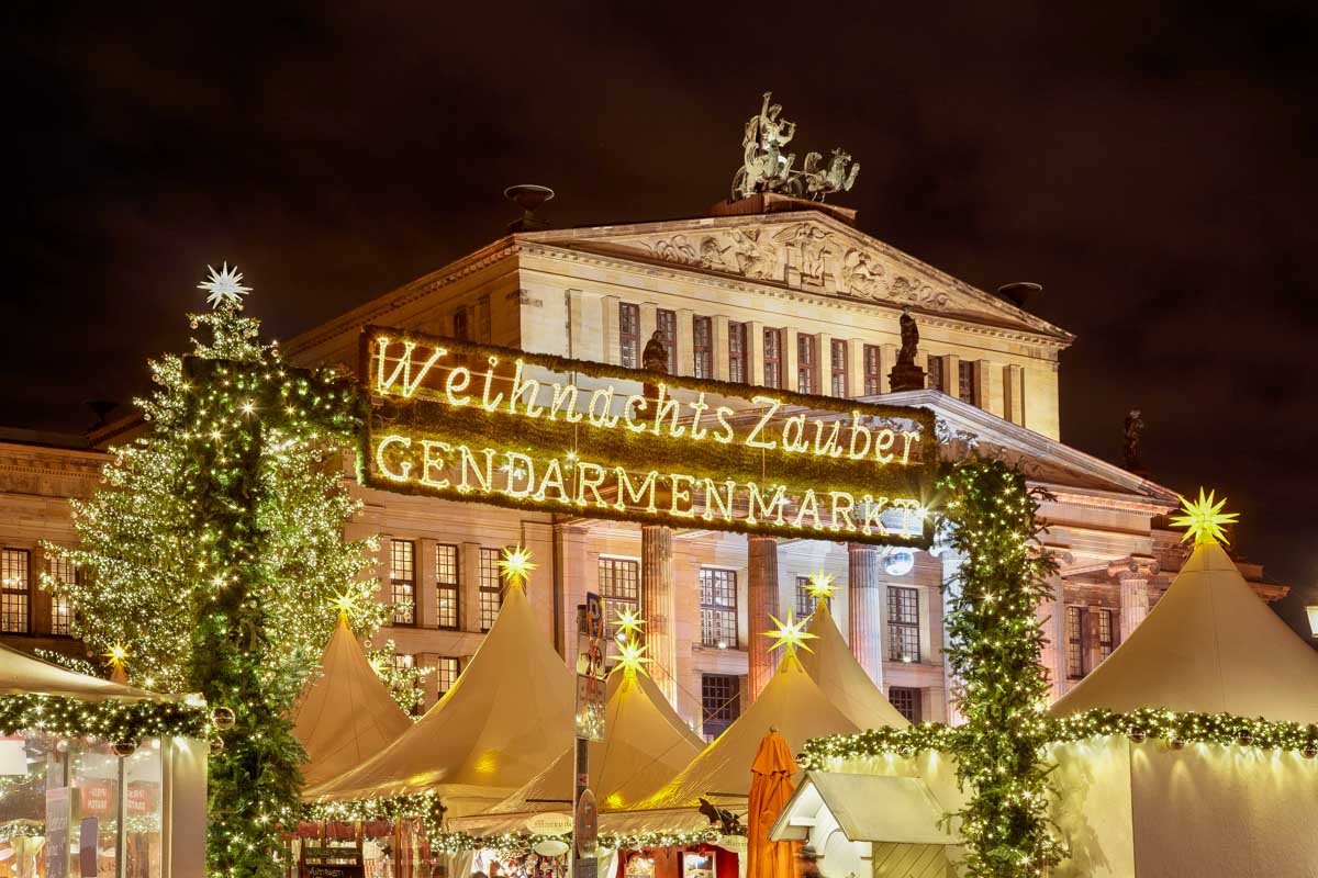 Christmas market in Gendarmenmarkt, Berlin Germany