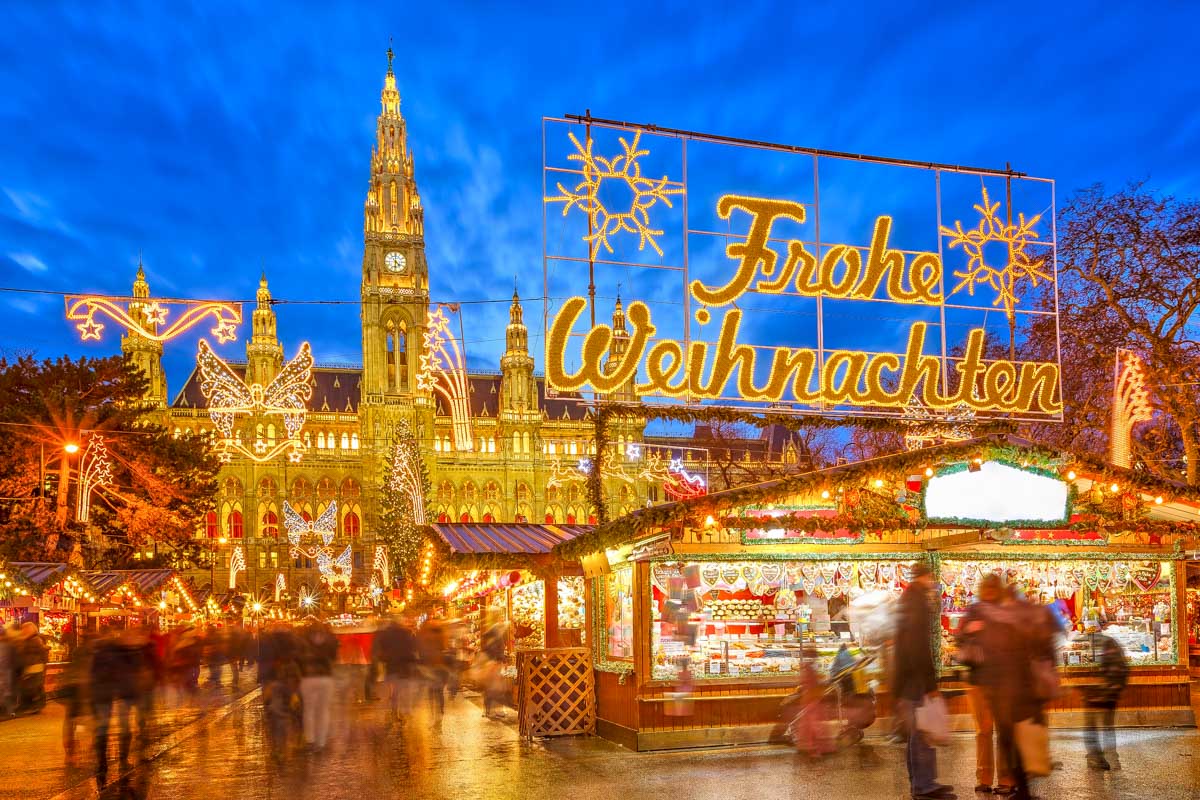 Christmas market in Vienna, Austria