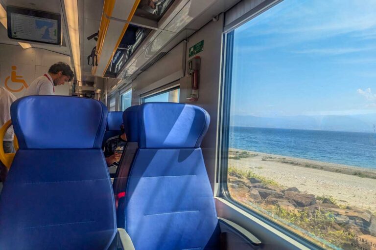Looking out inside of a train Europe (3)