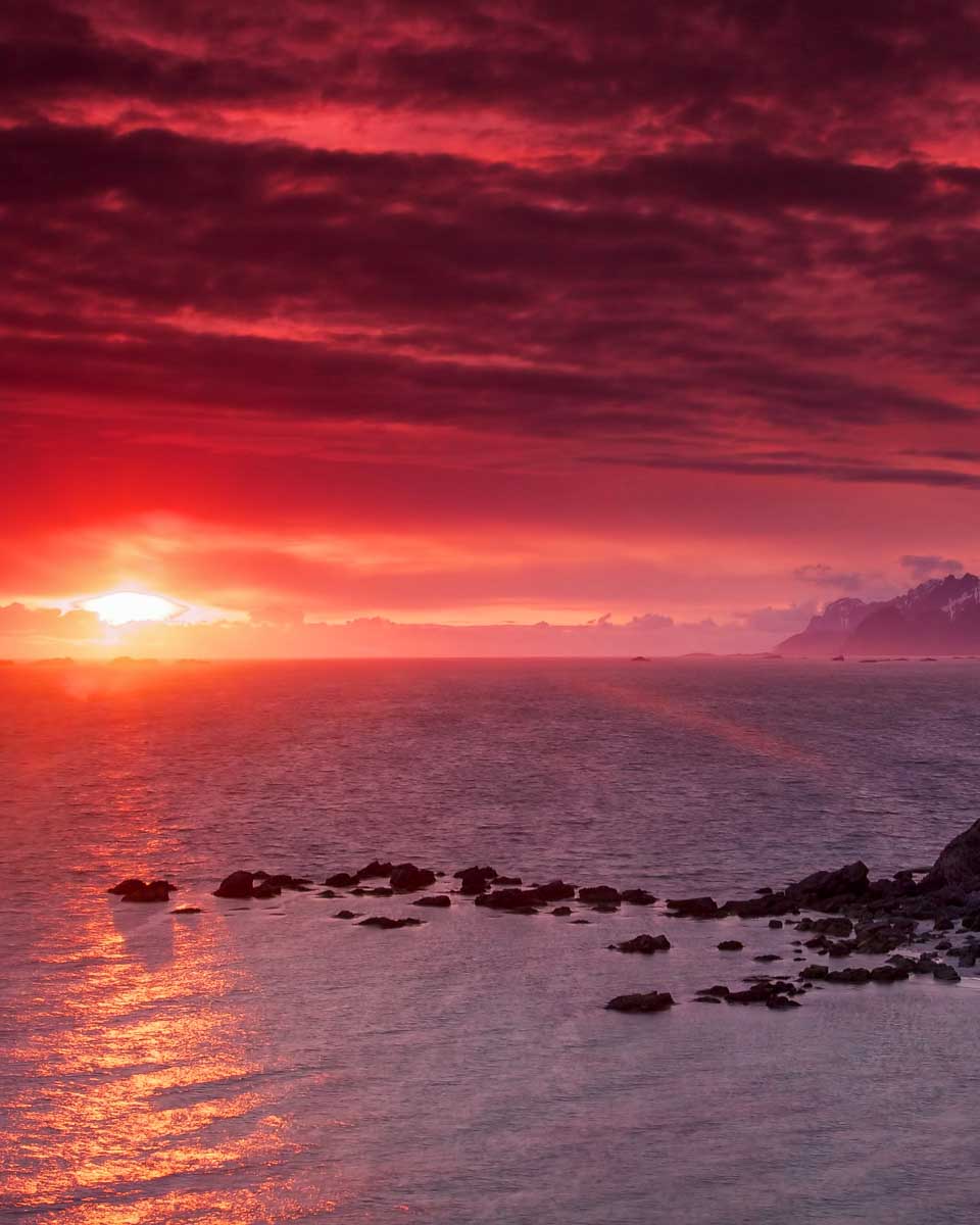 Midnight sun in Norway