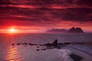 Midnight sun in Norway