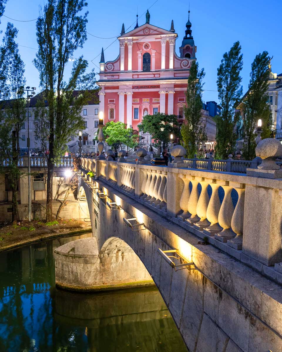 The Triple Bridge in Ljubljana Slovenia