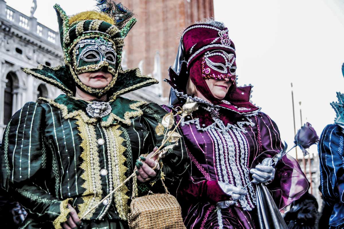 Traditional Carnival Venice mask in Italy