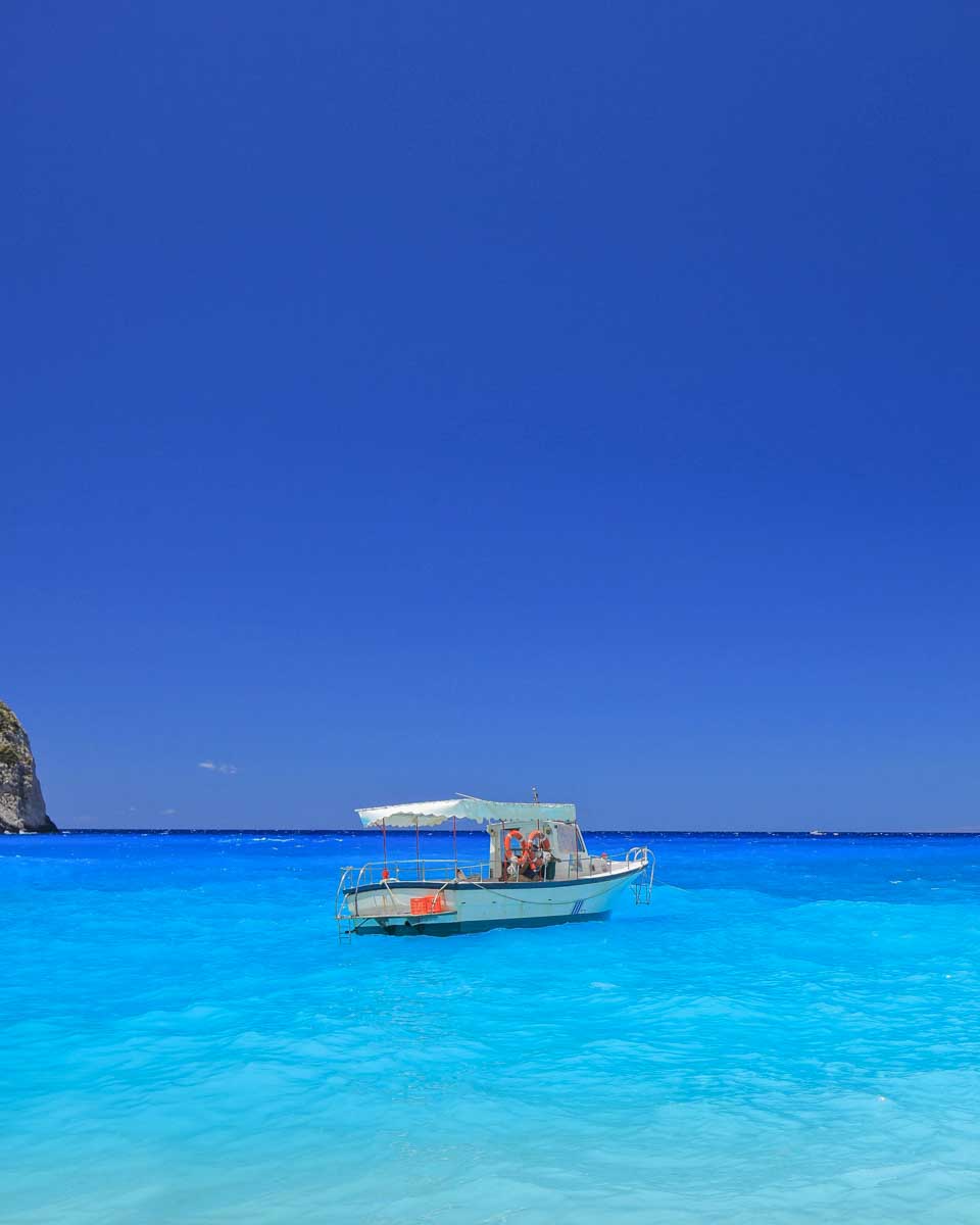 A-boat-at-navagio-beach-Zakynthos-greece