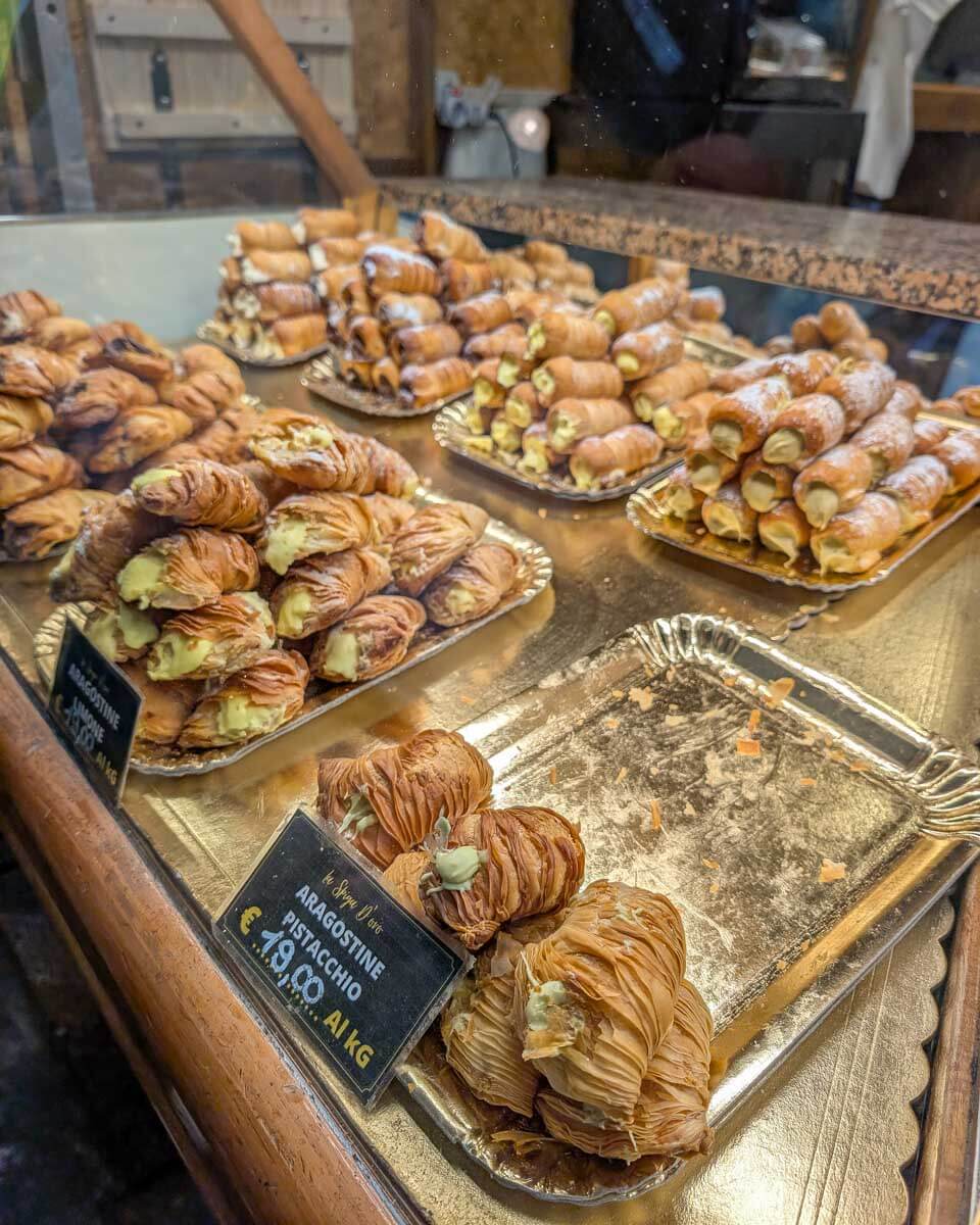 Aragostine pastries in Naples Italy