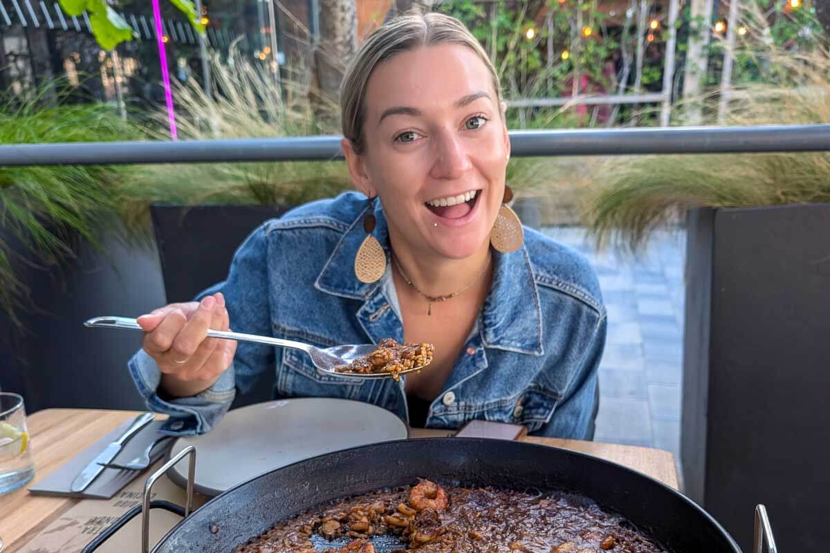 Bailey eats paella in Spain (1)