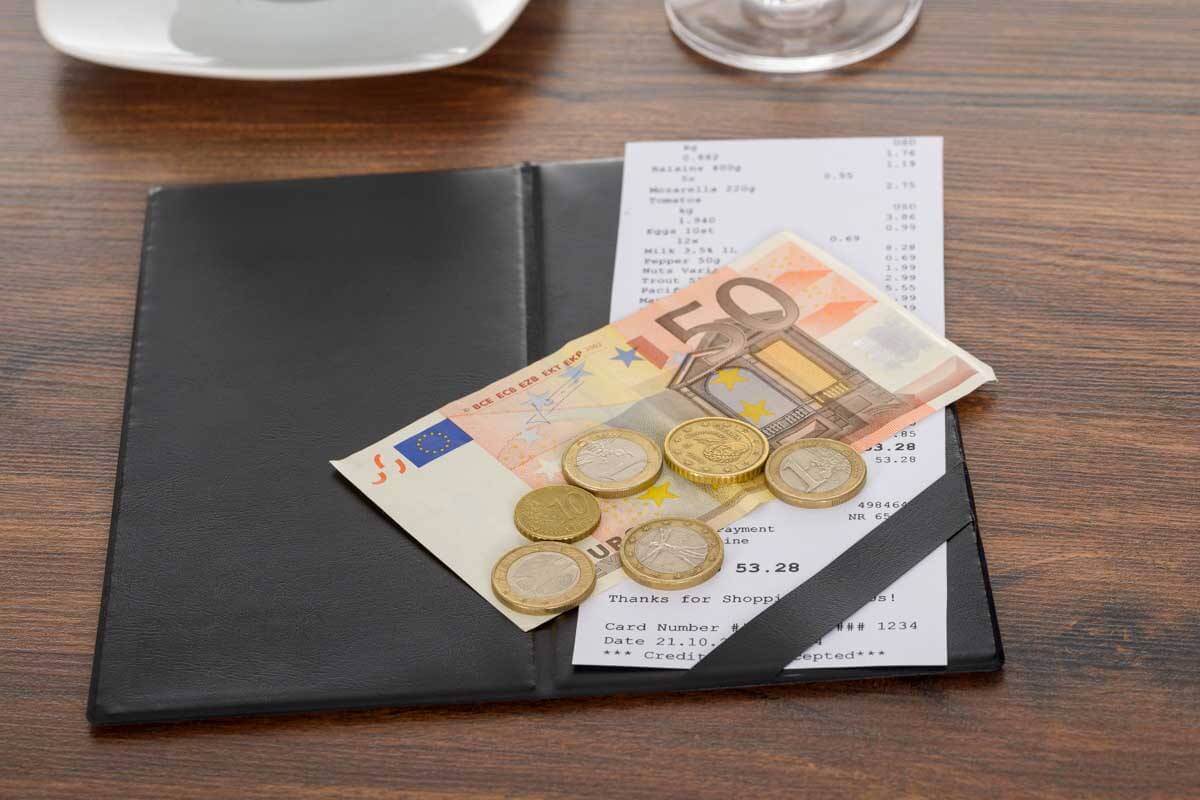 Bill With Euro banknotes