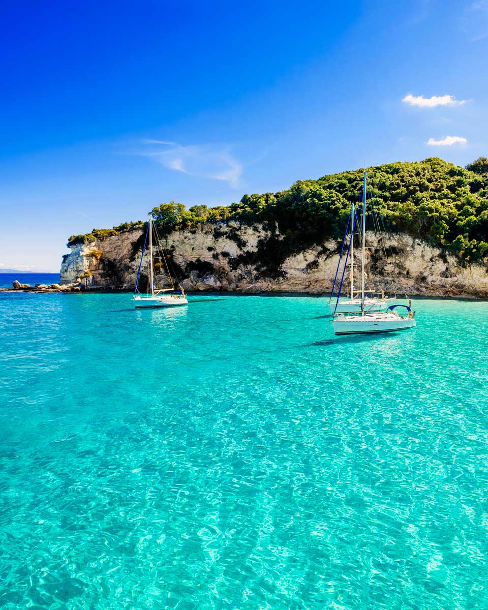 Boats-at-paxos-island-on-a-tour-from-Corfu-Greece