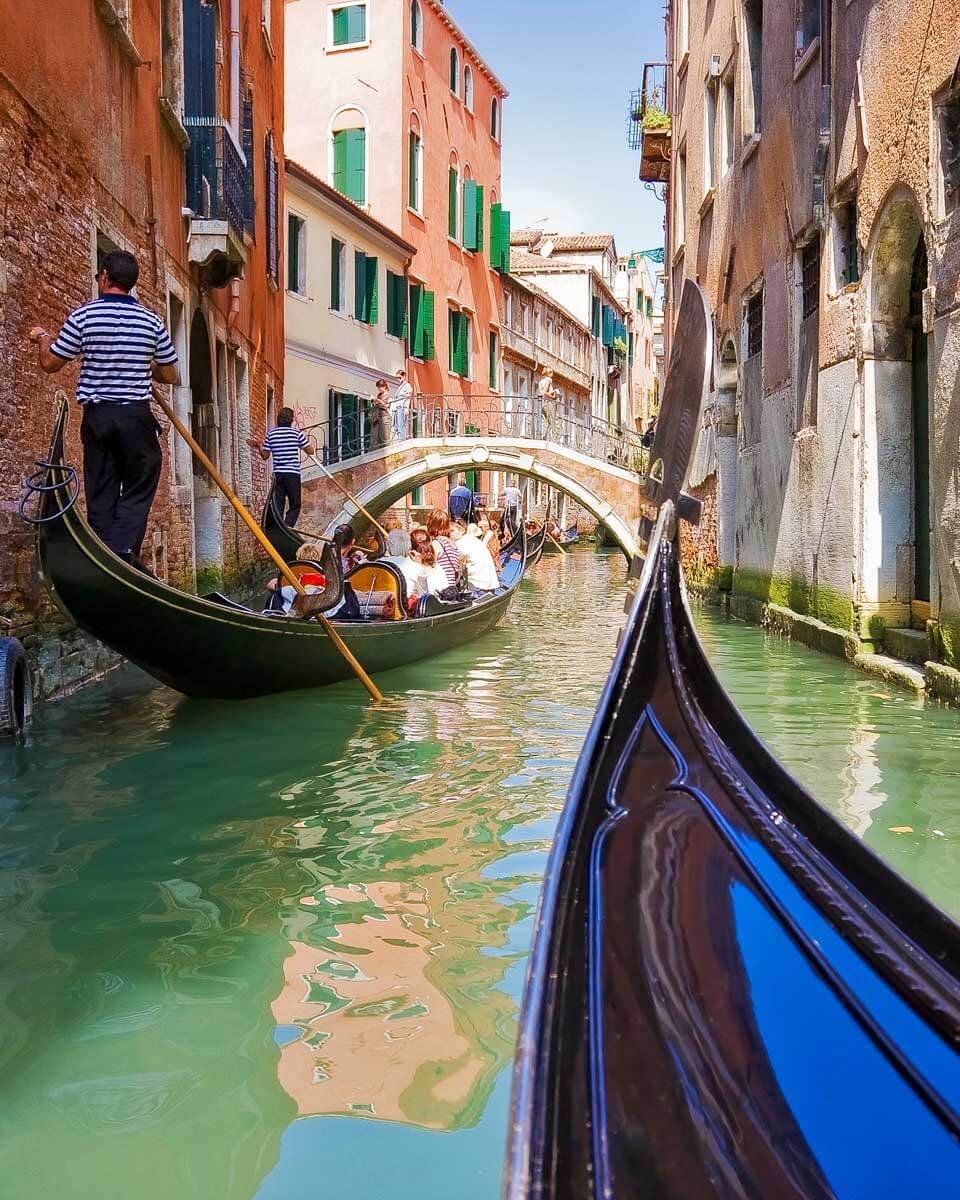 Gondola ride in Venice Italy