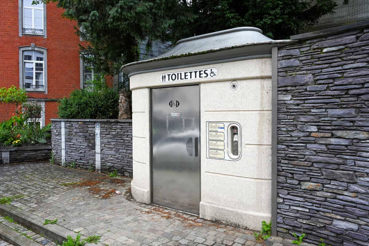 Paid public toilet in Belgium