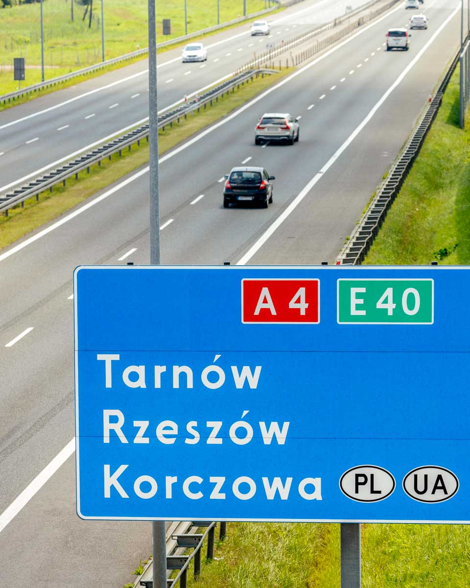 Part of the motorway in Poland