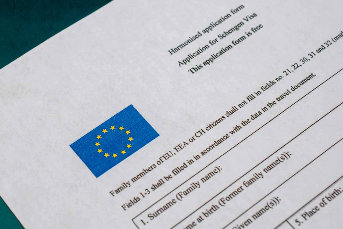 Schengen visa application in Europe