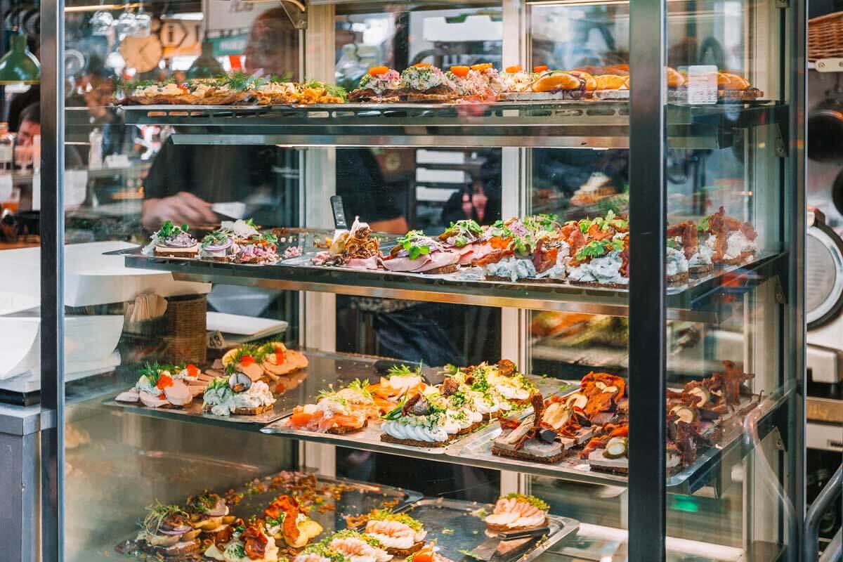 Smørrebrød eaten in Denmark