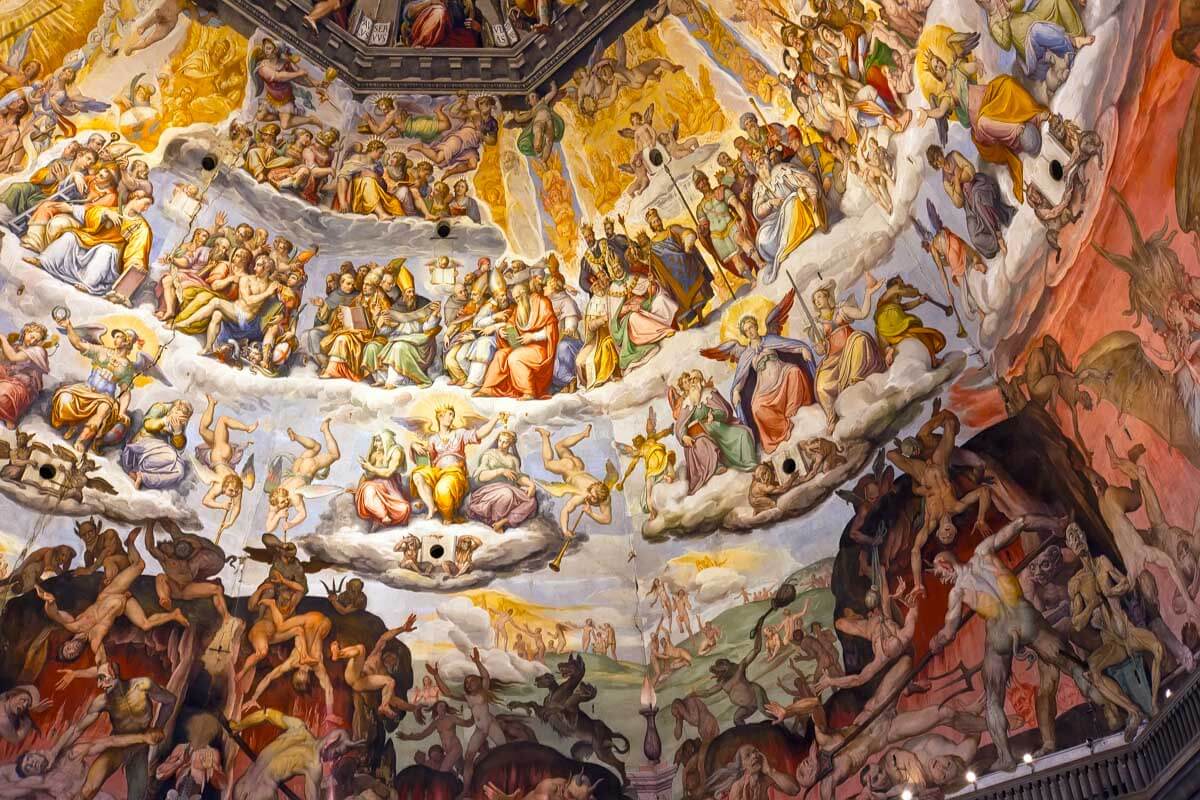 The Last Judgment by Michelangelo in Florence Italy