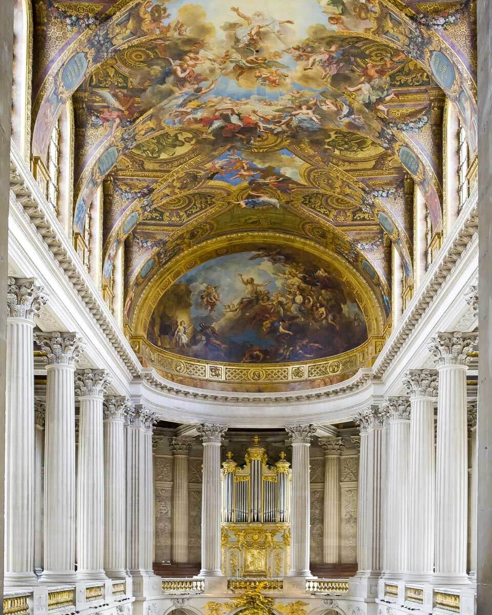The interior of the Palace in Versailles, France