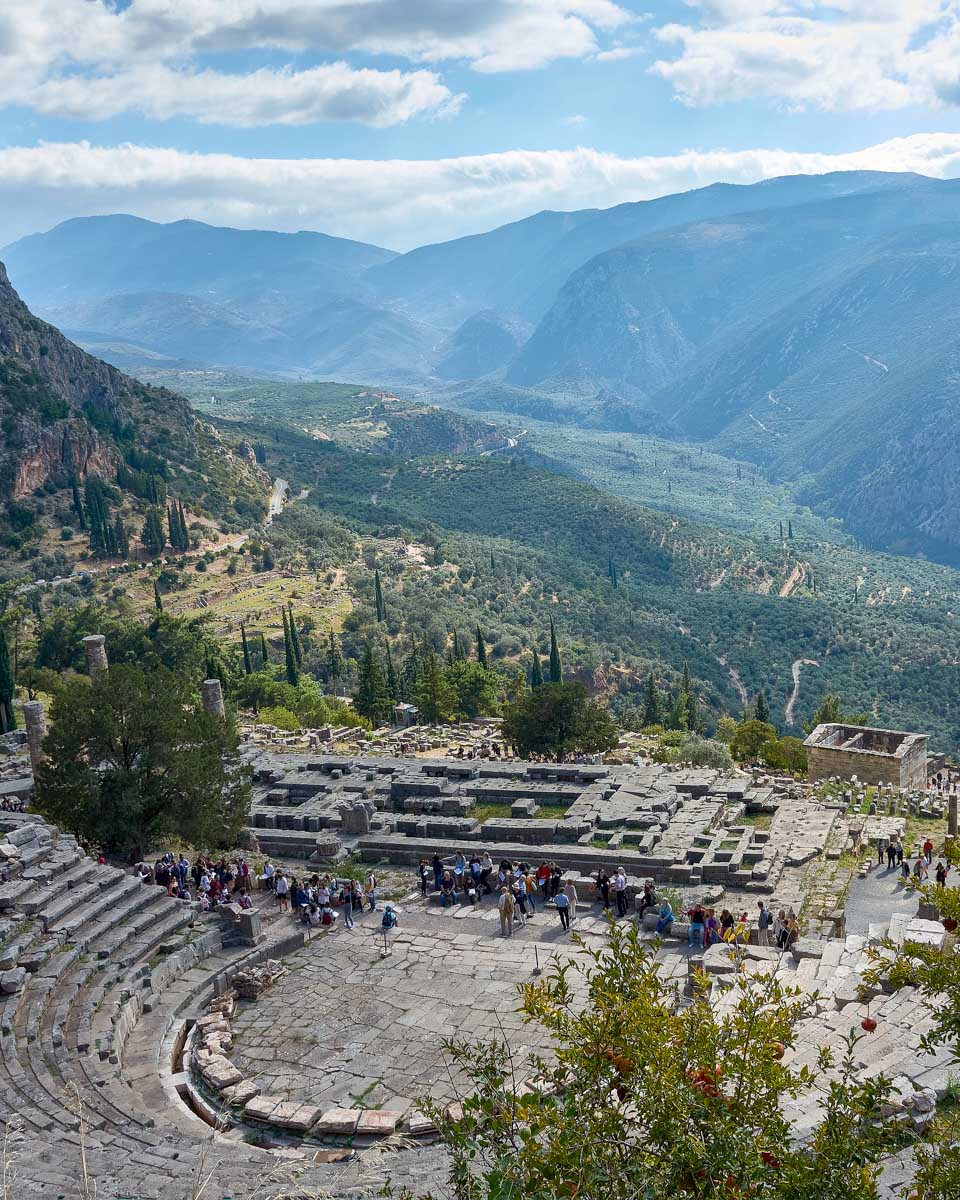 Delphi, Phocis Greece. Ancient Theater of Delphi Greece