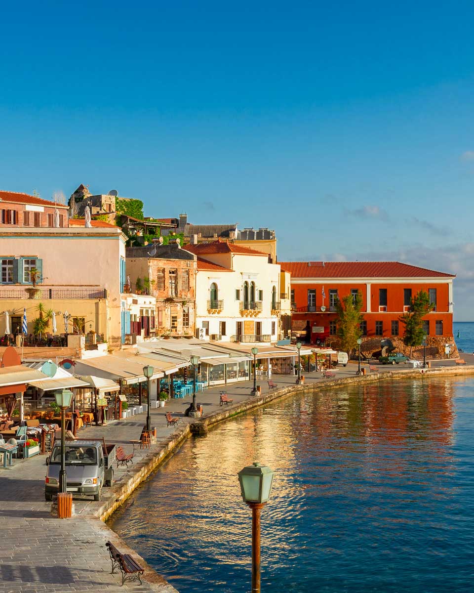 Old-Venetian-Port-of-Chania-in-Crete-Greece