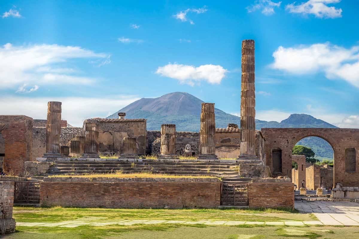The famous antique site of Pompeii, near Naples Italy