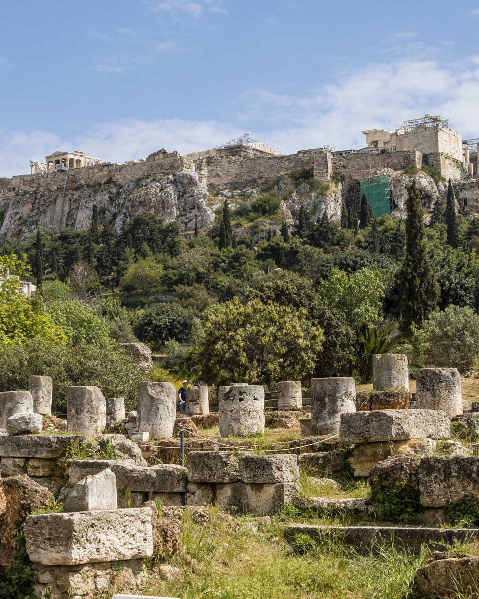 View at the Acropolis from Ancient Agora - Athens - Greece
