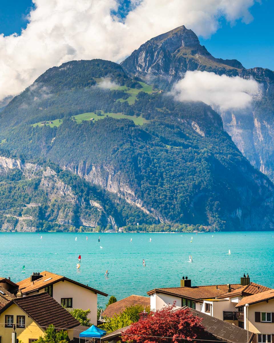 Aerial view of interlaken Switzerland