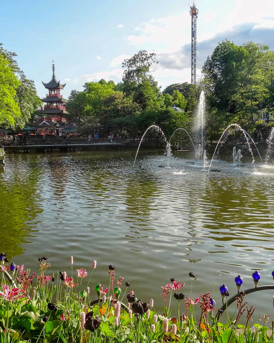 Around Tivoli Gardens in Copenhagen Denmark