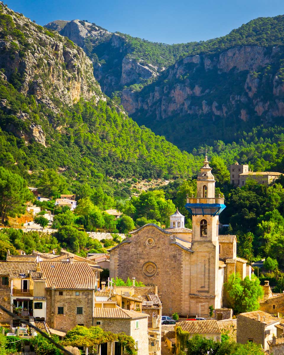 Beautiful view of Valldemossa city, Mallorca, Spain