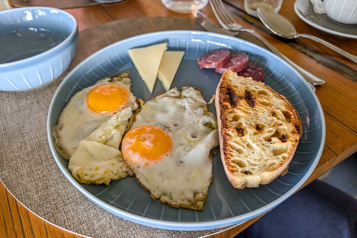 Breakfast eaten in Ibiza Spain