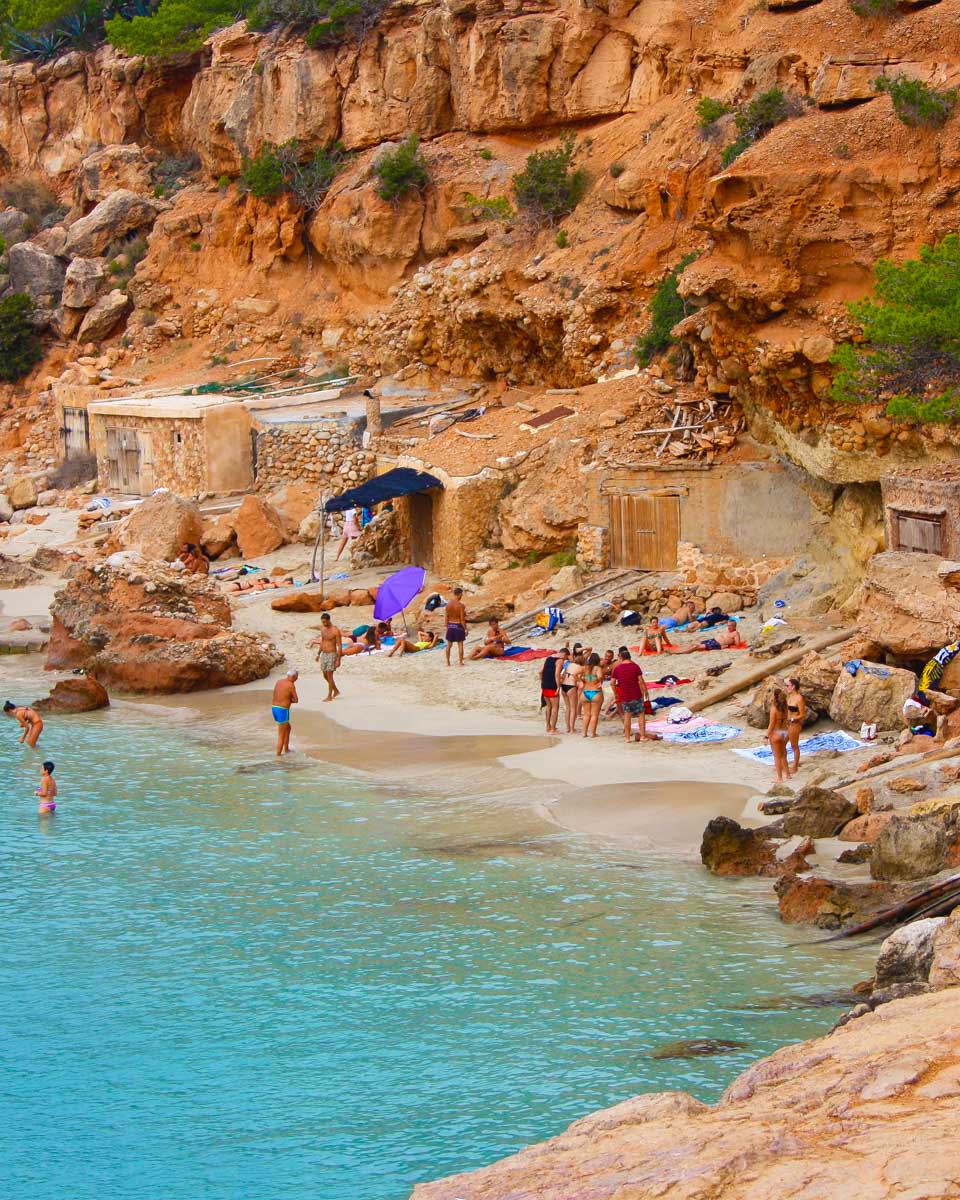Cala Saladeta beach in Ibiza Spain