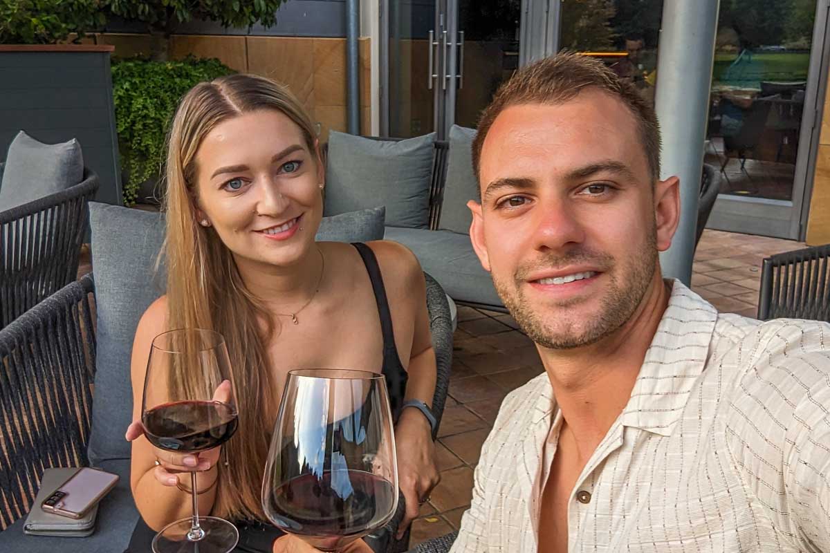 Daniel-and-Bailey-take-a-selfie-while-on-a-wine-tour-in-Ljublijana-Slovenia
