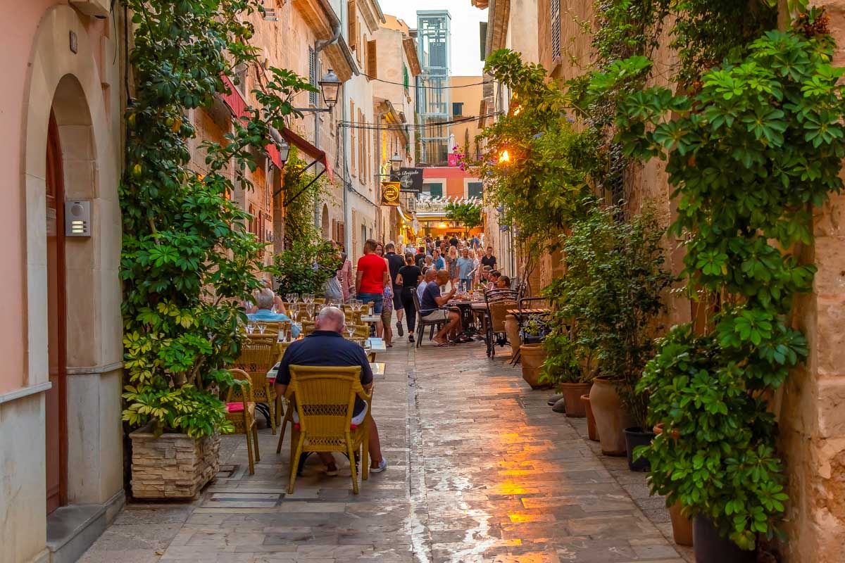 Old Town in Alcúdia Bay Mallorca Spain