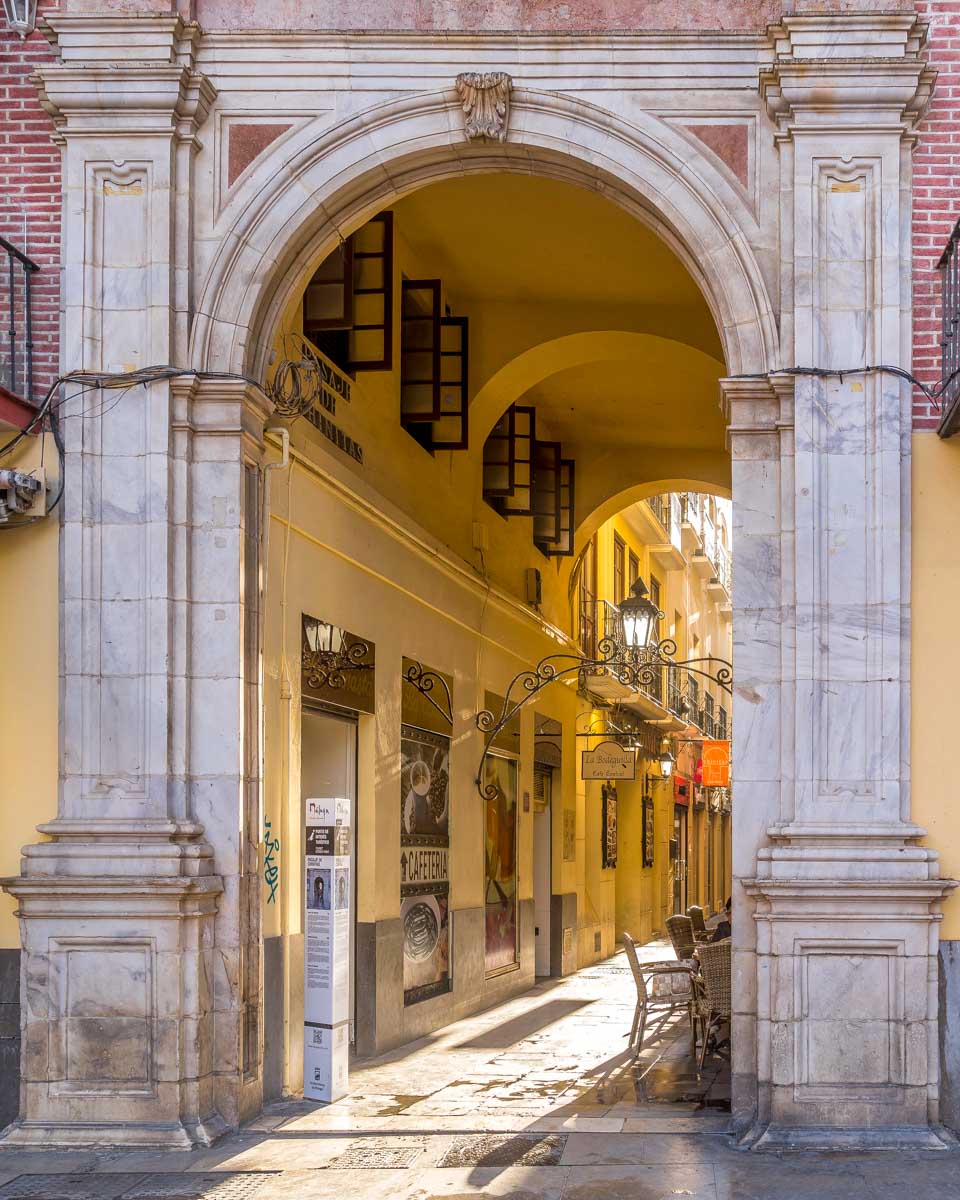 Pasaje de Chinitas in the historic center (centro historico) in Malaga Spain