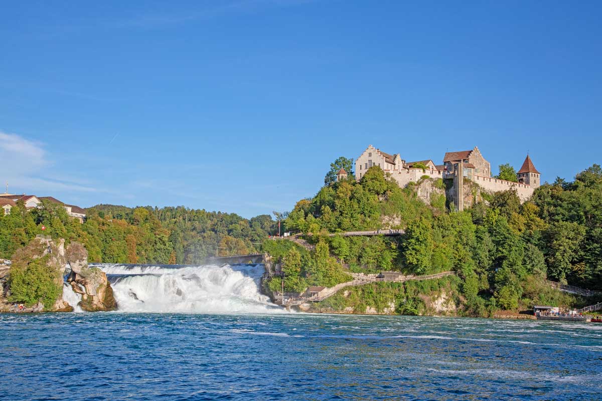 Rhine Falls and Castle Laufen in Switzerland