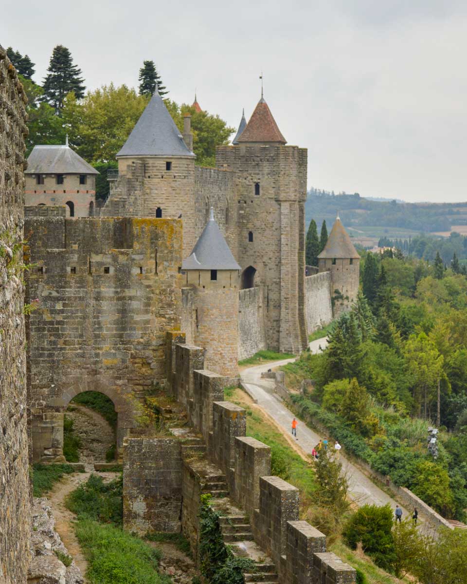 The walls of Carcassonne in France