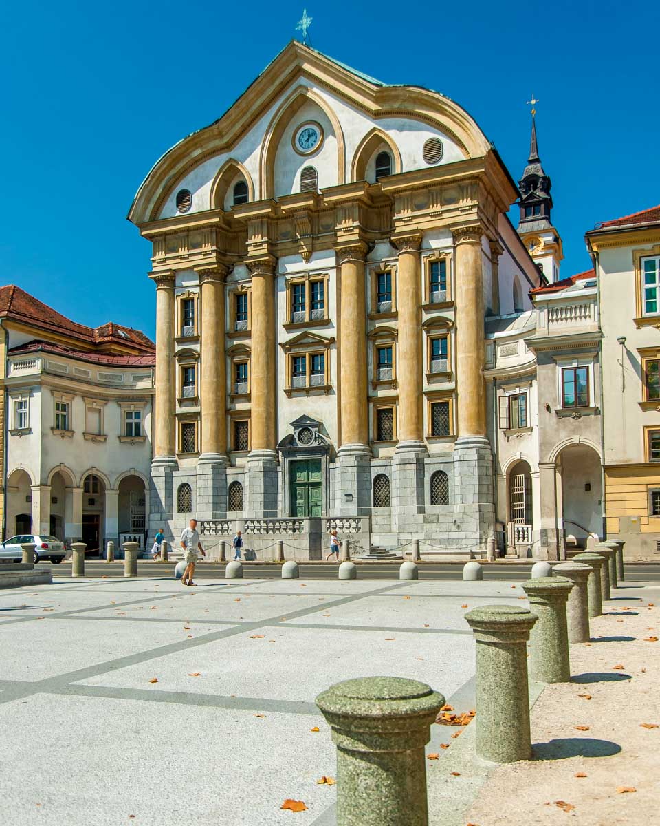 Ursuline Church of the Holy Trinity located on Congress Square (Kongresni trg) in Ljubljana, Slovenia 1