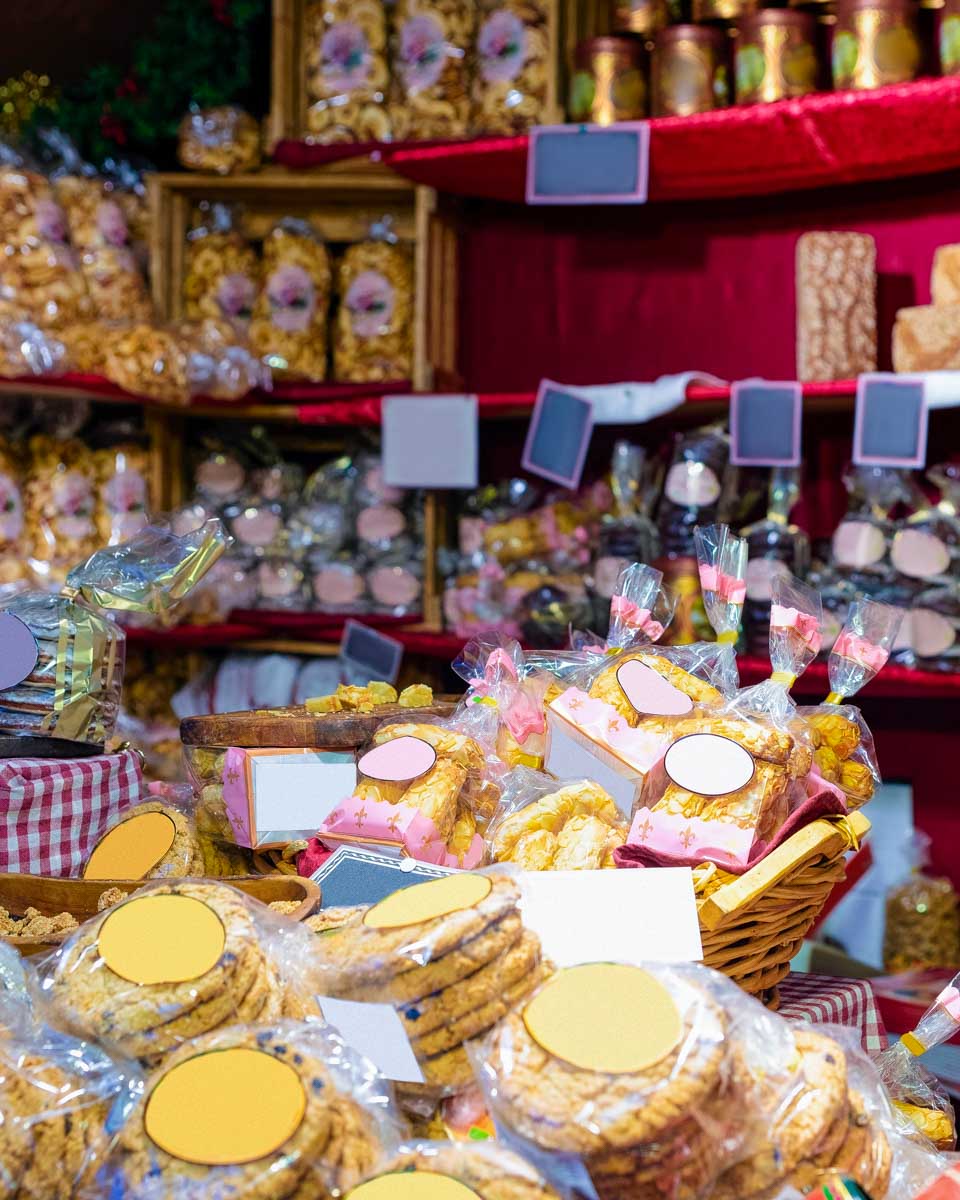 Various gingerbread cookies for sale at the Cologne Germany Christmas market