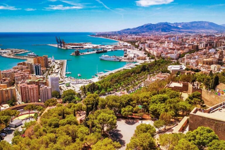 View of Malaga City in Spain