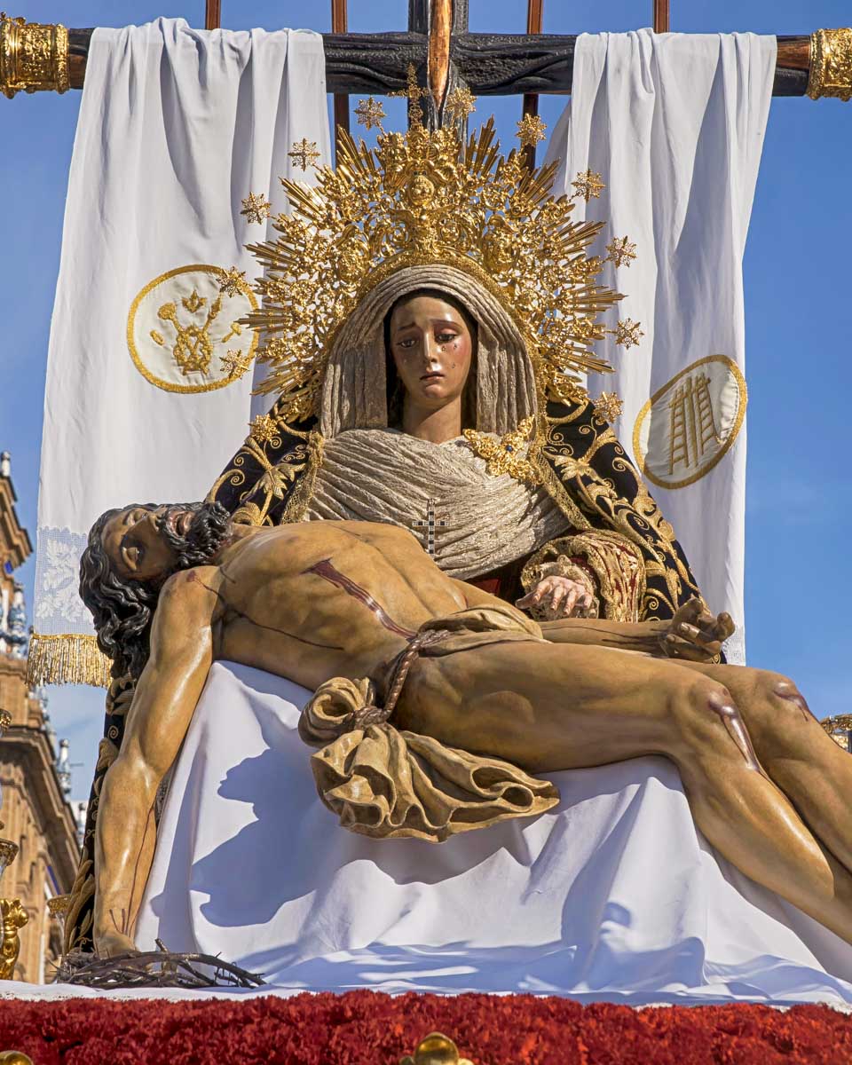 A float for Semana Santa (Holy Week) in Seville Spain