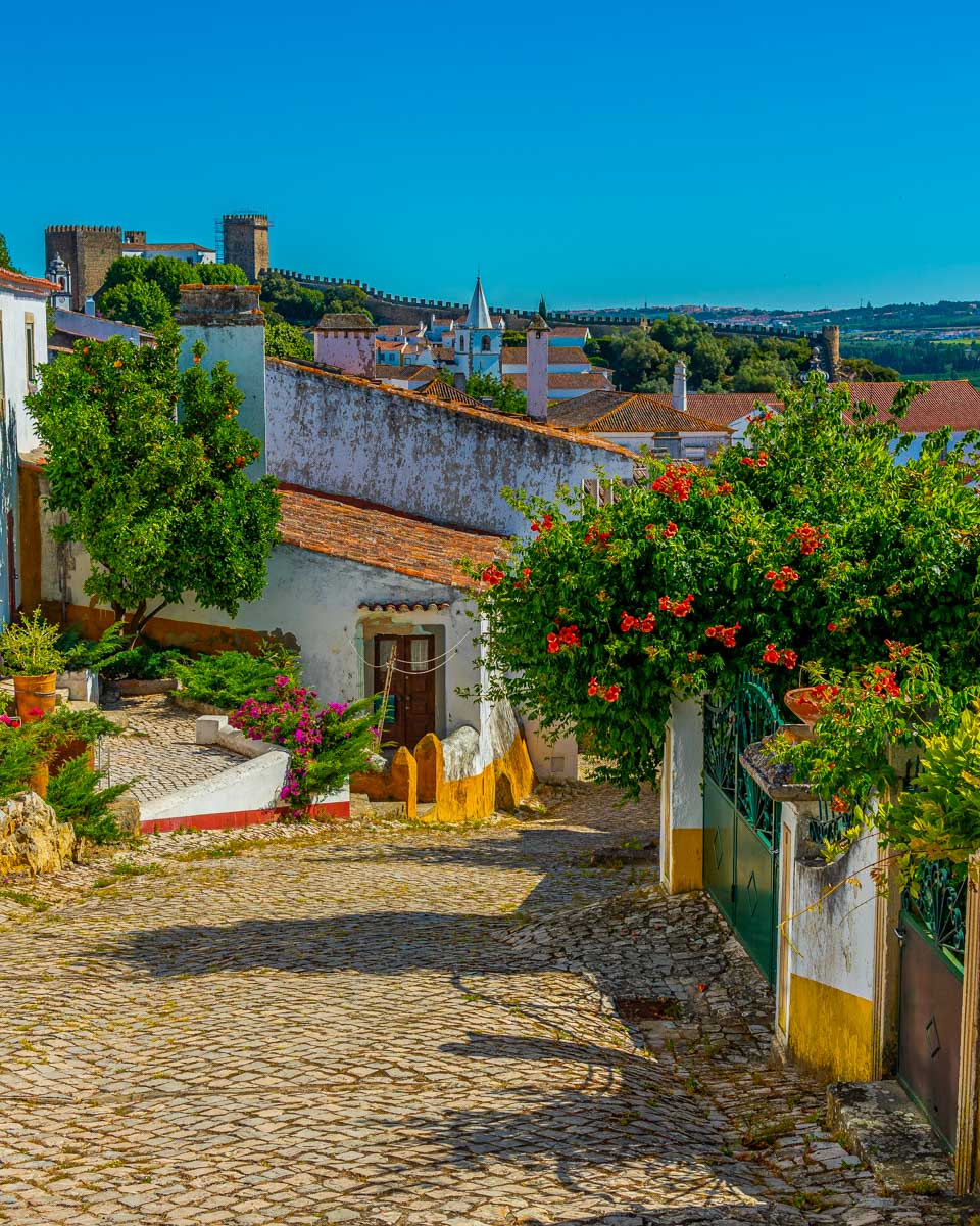 A-street-in-Obidos-near-Lisbon-Portugal