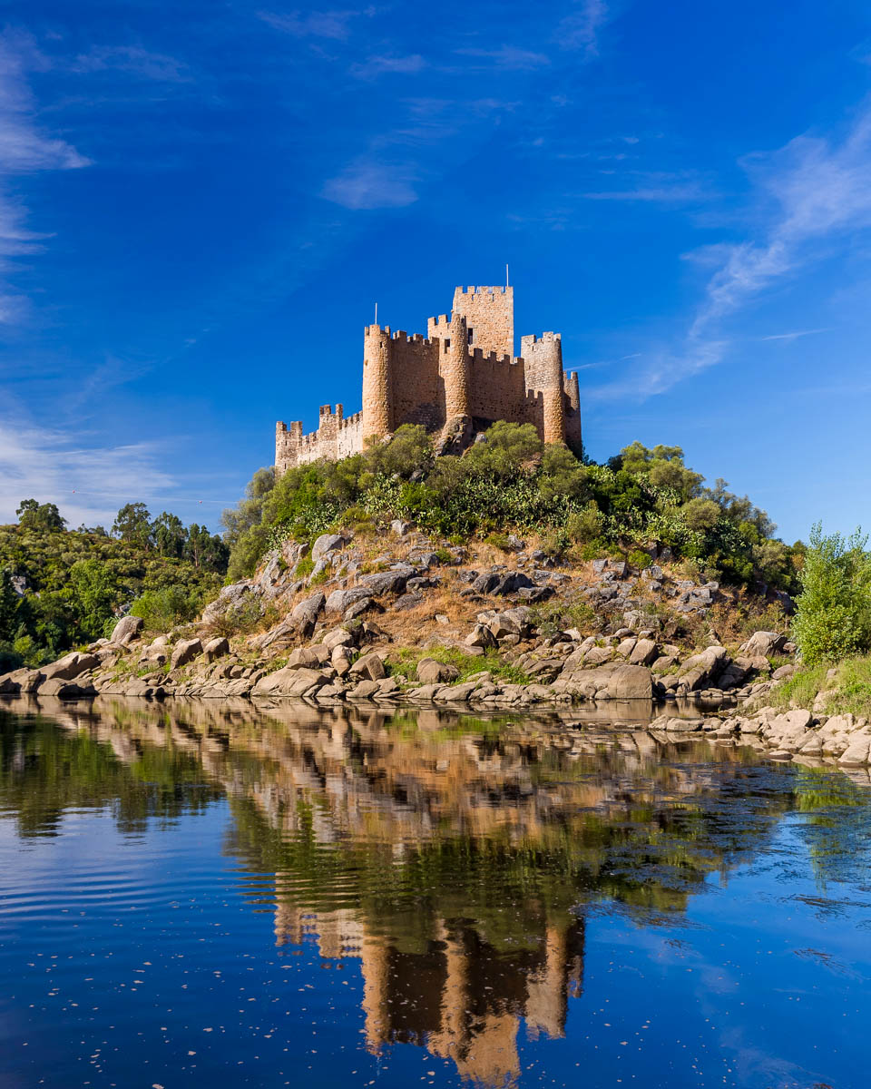 Almourol castle at the Convent of Christ in Tomar Portugal