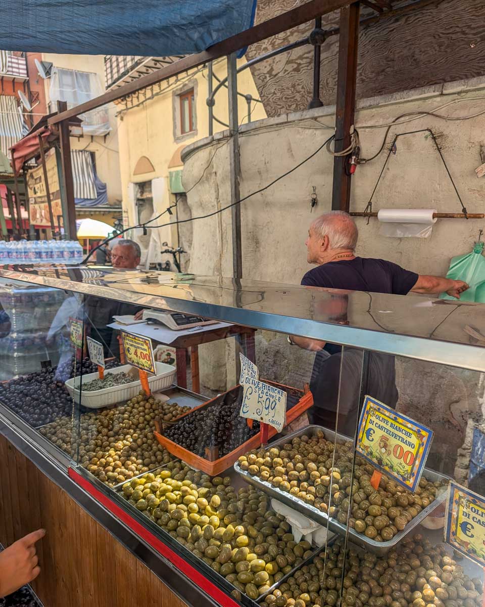 An-olive-stand-seen-on-a-food-tour-in-Palermo-Italy