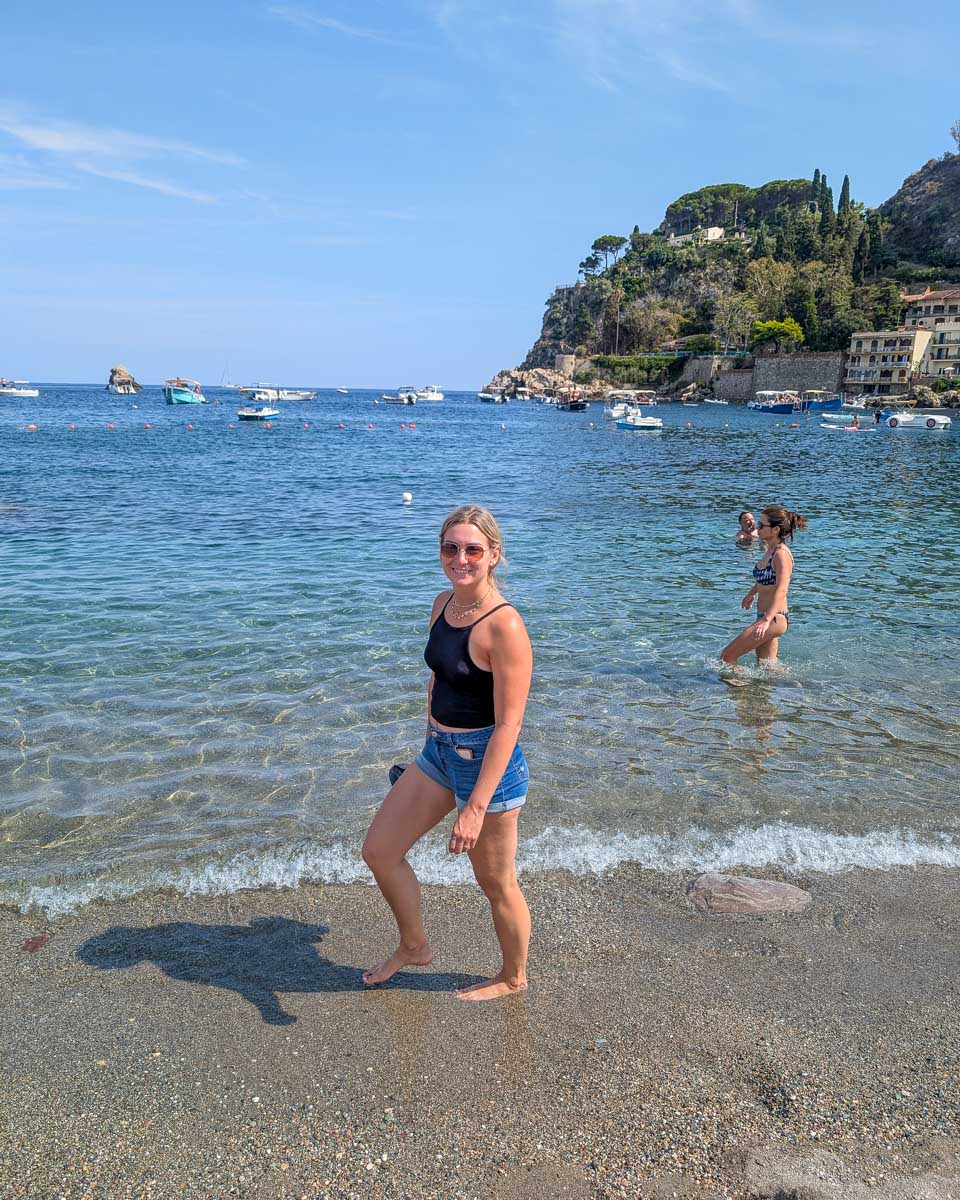 Bailey-on-Mazzao-beach-in-Taormina-Italy