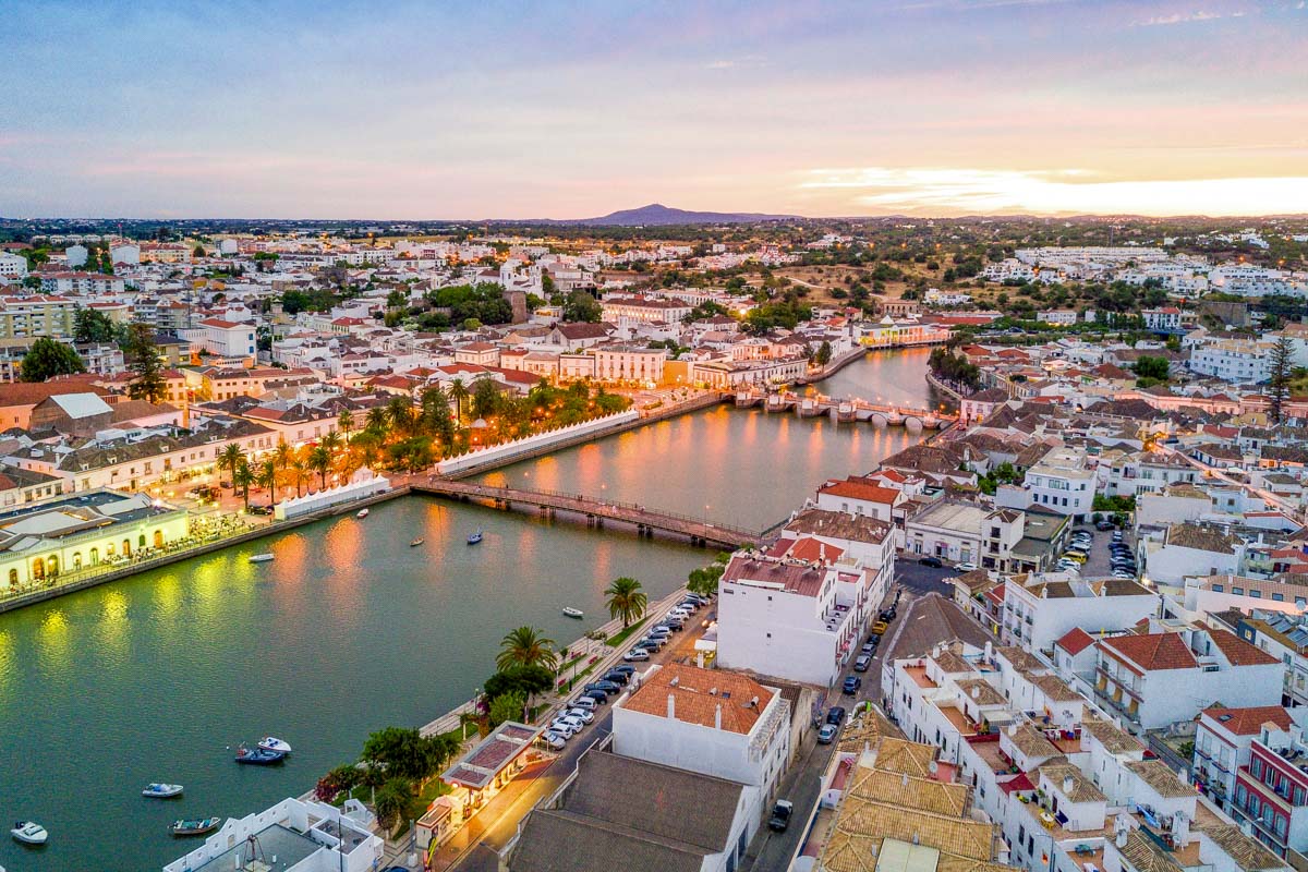 Beautiful Tavira by Gilao river, Algarve, Portugal
