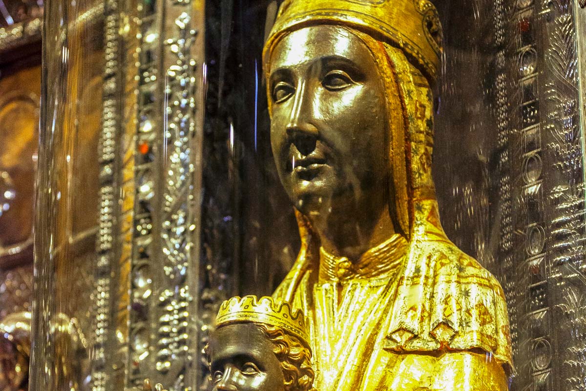 Black Madonna of Montserrat in Montserrat Monastery Spain