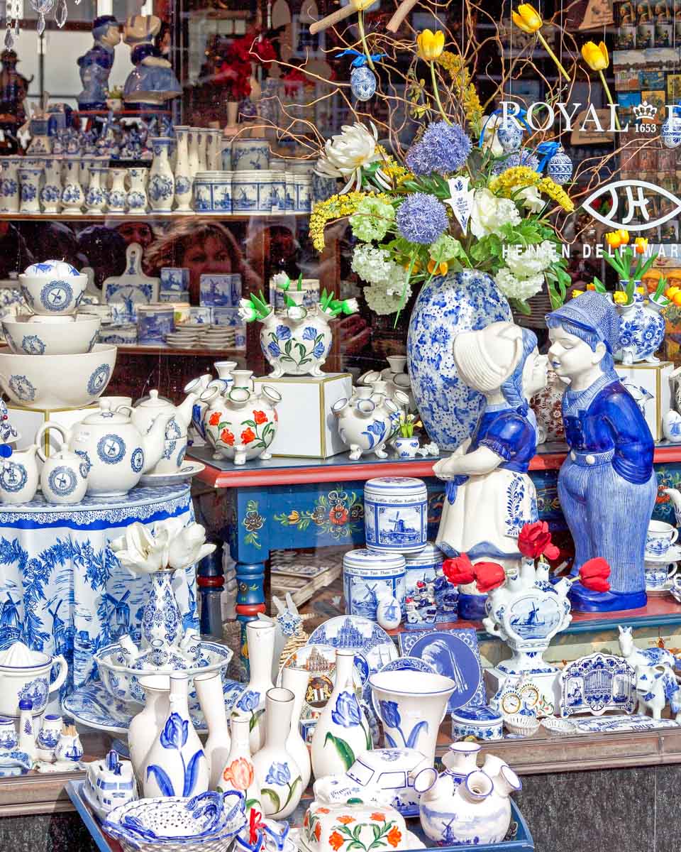 Blue pottery in Delft Netherlands
