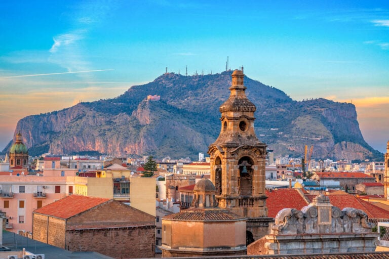 Cityscape of Palermo Italy in the morning