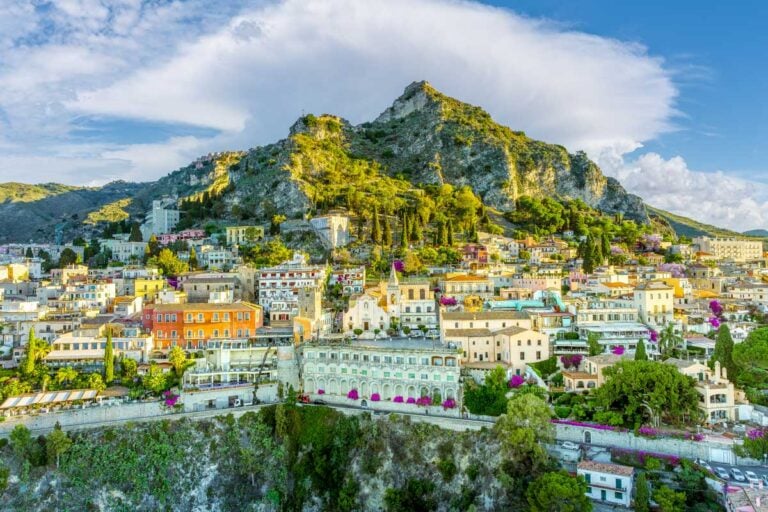 Cityscape of Taormina Italy